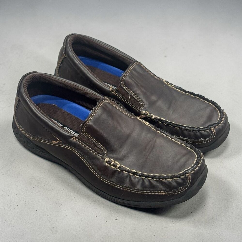 Stacy Adams Porter Slip-on Loafer Comfort Shoe Boys Size 4 Brown